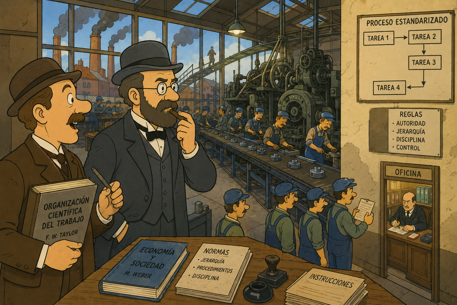 Taylor, Weber y la organización industrial